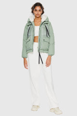 092 Universe® Cropped Hooded Down Puffer Jacket