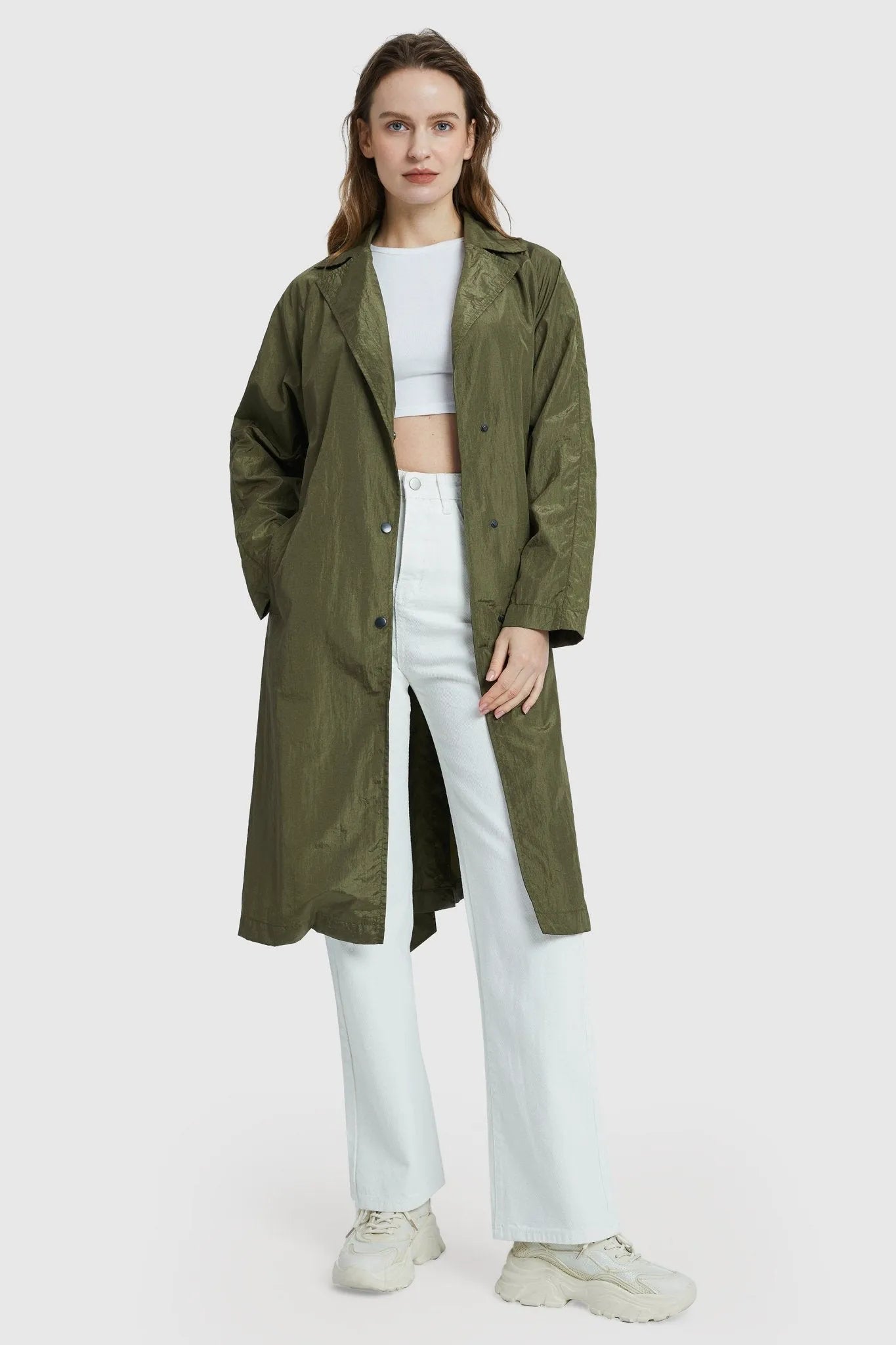Lightweight Lapel Trench Coat