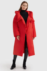 Oversized Long Hooded Puffer Down Coat