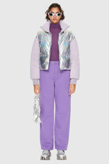 Colorlay Chrome Cropped Down Puffer