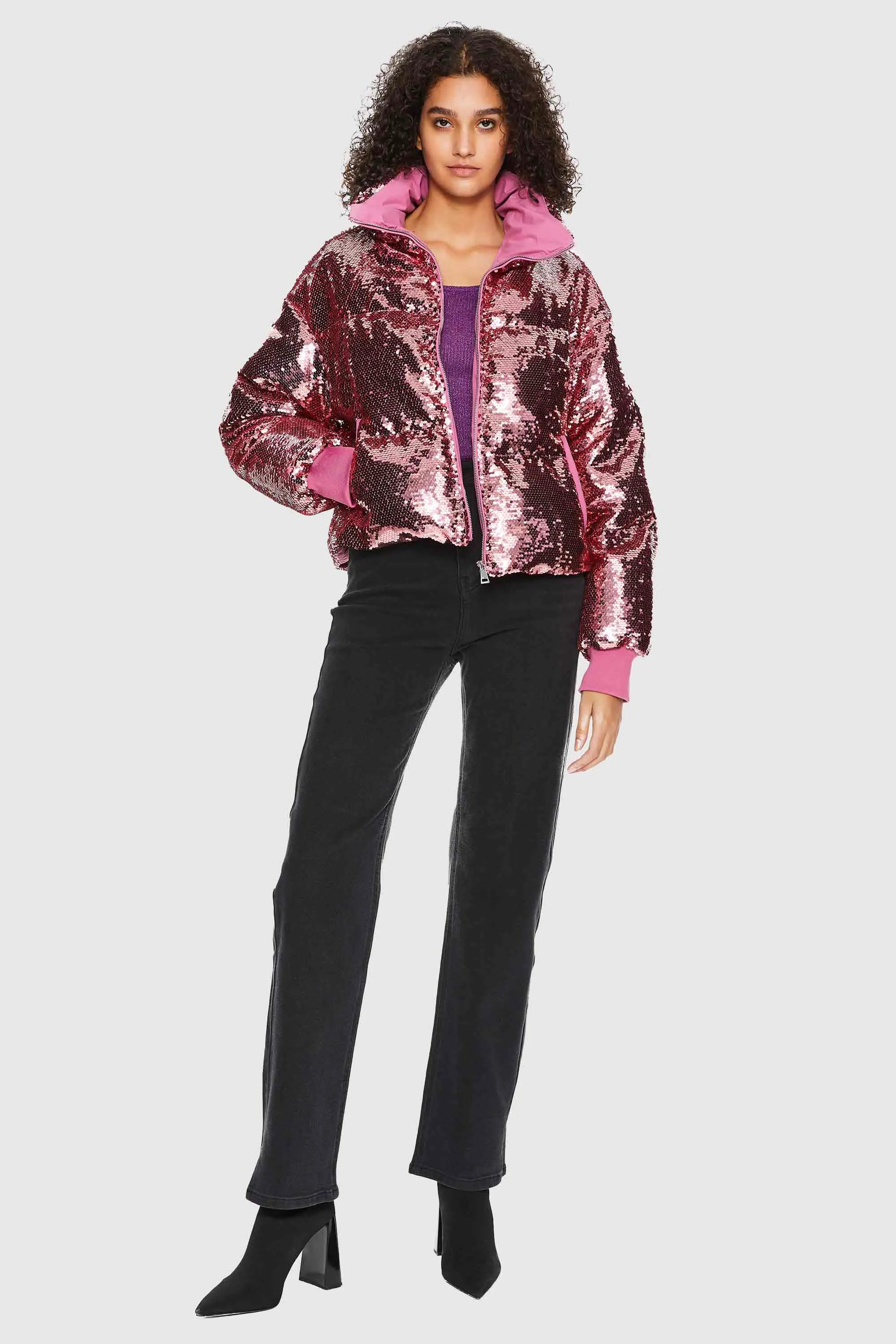 Disco Sequin Down Jacket