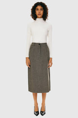 Wool Midi Office Skirt – Elegant Workwear Essential for Women
