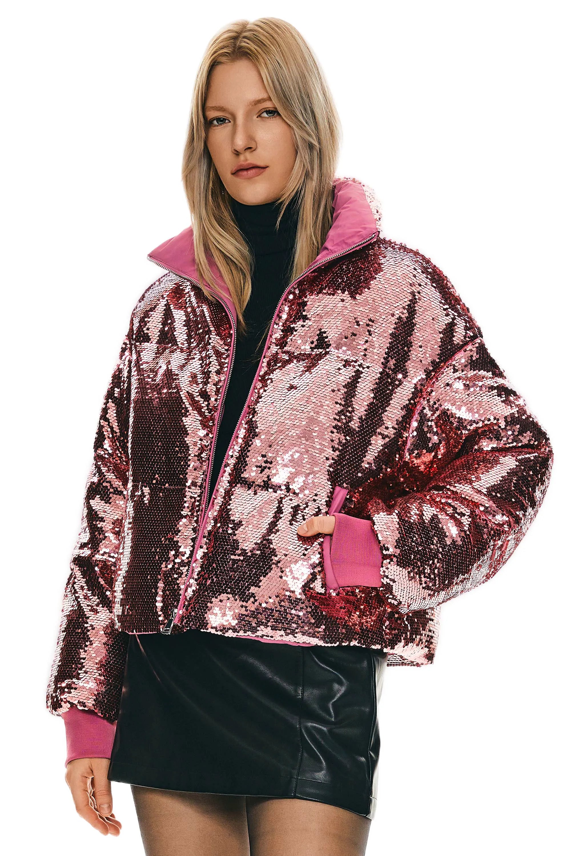 Disco Sequin Down Jacket